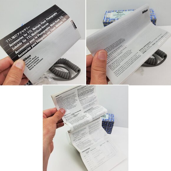 Nikon SC-17 Vintage TTL Remote Cord for SB-15/16-B Flash Box Manual Unused NOS - Picture 6 of 11